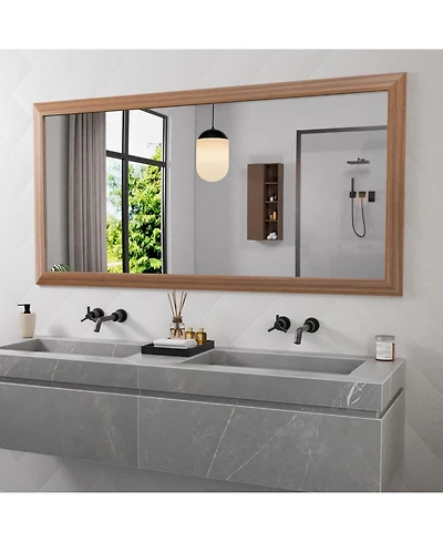 Amorho Bathroom Mirror, 60" x 28" Inch Thick Metal Framed Wall Mirrors for Over Sink, Bedroom, Living Room, Entryway, Rectangle Wall-Mounted