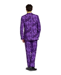 OppoSuits Men's The Joker Premium Costume - Official Dc Comics Halloween Character Slim Fit Suit Purple Includes Blazer, Pants and Tie
