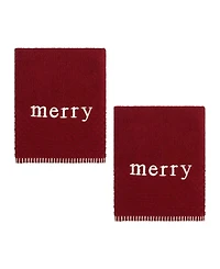Avanti Merry Cotton 2-Pc. Hand Towel Set, 28" x 16