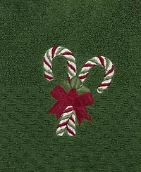 Avanti Candy Cane Cotton 2-Pc. Hand Towel Set, 28" x 16"