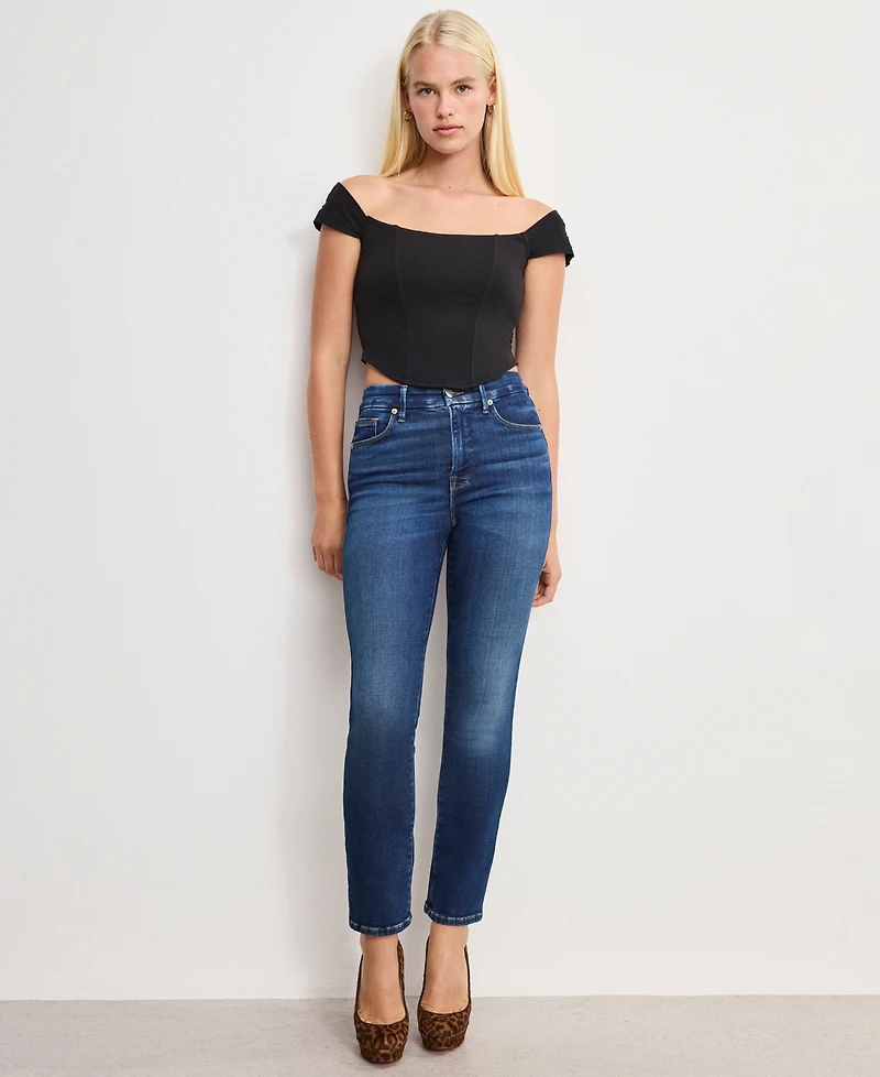 Good American Women's Dolly Joleans Cropped Corset Top