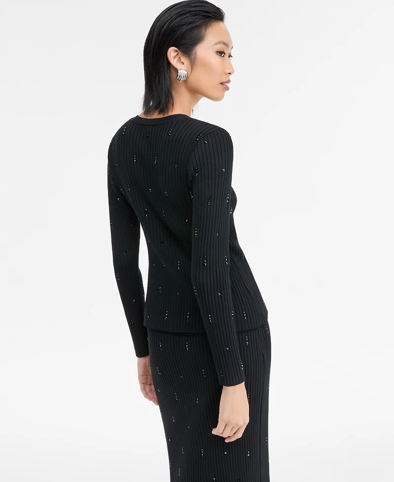 I.n.c. International Concepts Women's Embellished Cardigan, Macy's Exclusive