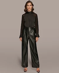Donna Karan New York Women's Pleated Straight Pants