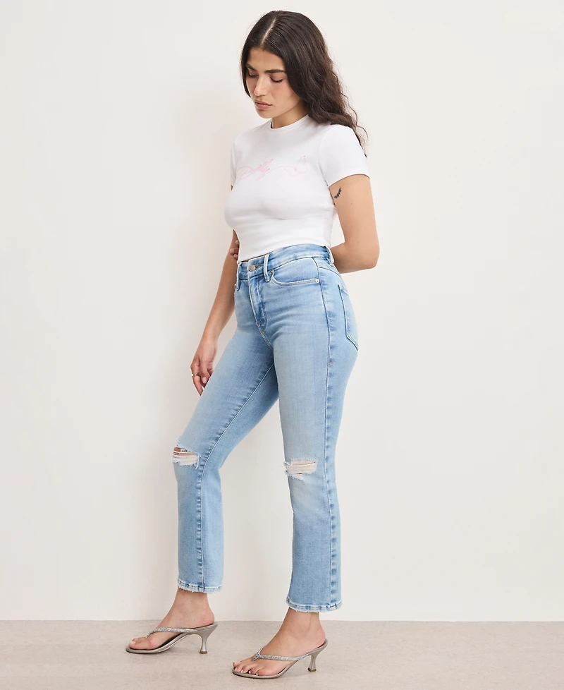 Good American Petite Dolly Joleans Mid Rise Jeans