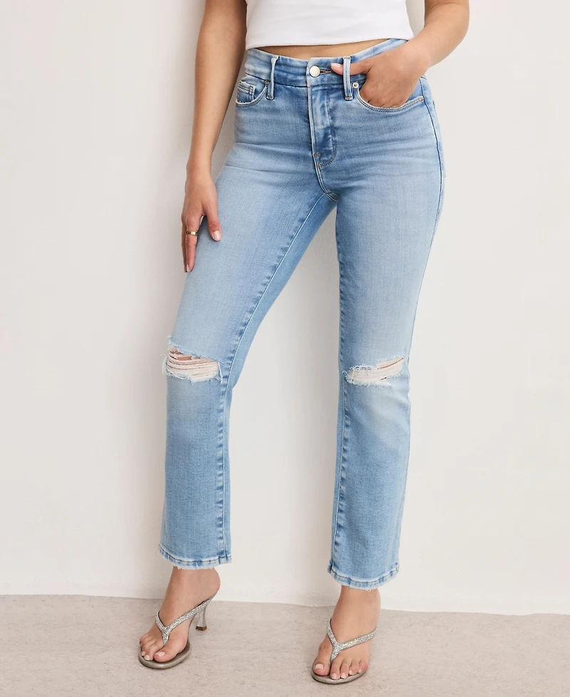 Good American Petite Dolly Joleans Mid Rise Jeans