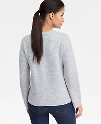 I.n.c. International Concepts Women's Long-Sleeve Embellished-Neck Sweater