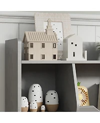 Toy Storage Shelf, Bookshelf for Storing Books and Toys, Suitable for Both Boys and Girls, Multi-Tier Bookshelf Suitable for Game Rooms and Children's