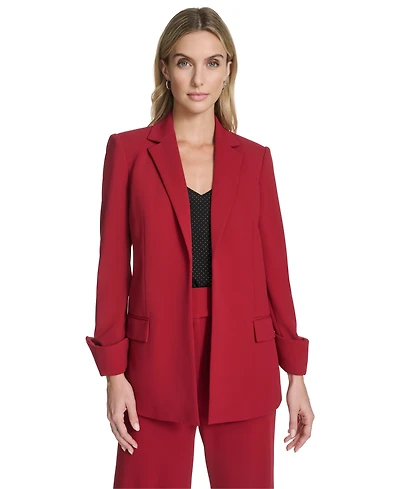 Calvin Klein Women's Notch Lapel Open-Front Jacket