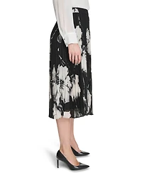 Calvin Klein Women's Pleated Printed Midi Skirt