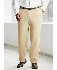 KingSize Men's Big & Tall Classic Fit Wrinkle-Free Expandable Waist Plain Front Pants