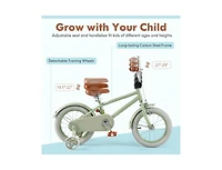 14-Inch Kids Bike with Adjustable Handlebar & Saddle – Green