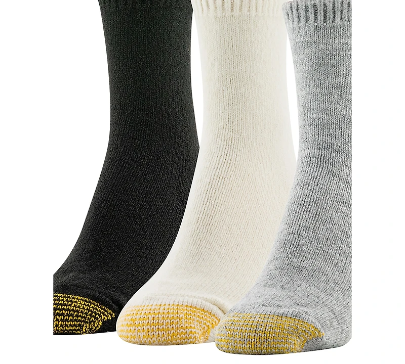 Gold Toe Women's 3-Pack Fuzzy Midi Crew Socks