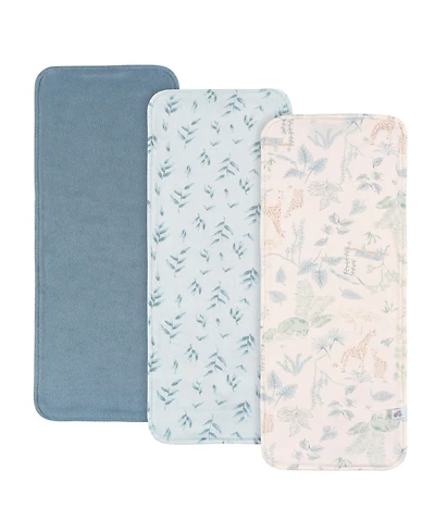 Just Born Baby 3-Pack Burp Cloths, Pink Florals, One Size