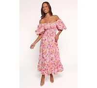 Petal and Pup Women's Soliel Midi Dress - Pink Floral