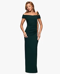 Xscape Women's Off The Shoulder Back Slit Dress