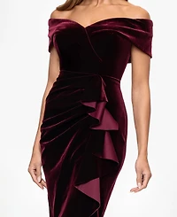 Xscape Women's Off Shoulder Neck Dress
