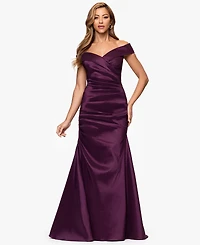 Xscape Women's Off The Shoulder Neck Long Dress