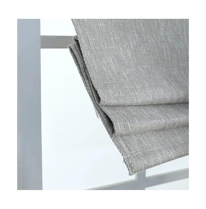 Shadisfy Motorized Roman Shades with Remote, Roman Blinds for Indoor Windows(31" W x 64" H, Linen)