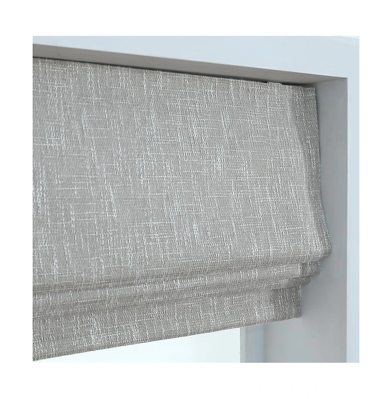 Shadisfy Motorized Roman Shades with Remote, Roman Blinds for Indoor Windows(33" W x 64" H, Linen)