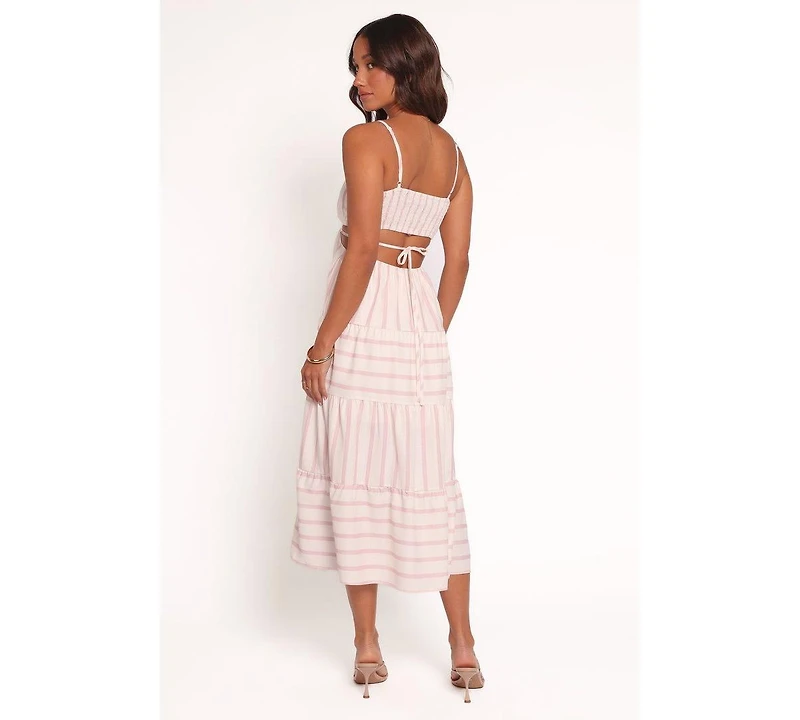 Petal and Pup Women's Evelin Midi Dress - Pink Stripe