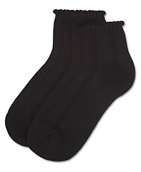 Memoi Little Girls Rope Stitch Anklet Socks