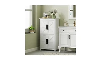 Bathroom Floor Cabinet with Ample Storage for Towels and Bathroom Essentials