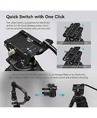 SmallRig FreeBlazer Ad-100 3-Section Heavy-Duty Carbon Fiber Tripod with Video Head