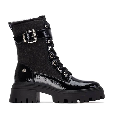 Women's Patent Leather Combat Booties By Xti