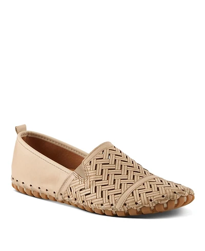 Spring Step Kapri Flexible Leather Loafer with Cutout Detail and Removable Arch Support Insole