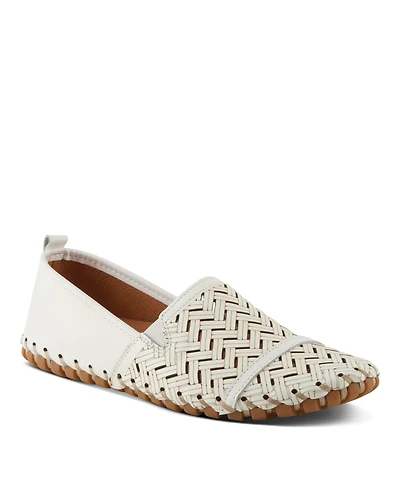 Spring Step Kapri Flexible Leather Loafer with Cutout Detail and Removable Arch Support Insole