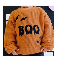 Sweet Wink Little and Big Boys Boo Drip Halloween Knit Sweater