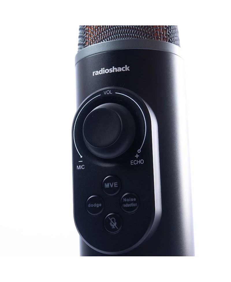 RadioShack Usb Tabletop Gaming Microphone With Lights Perfect For Streaming and Content Creation 2607102