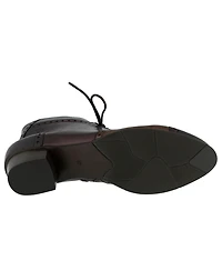 Azura Spring Step Heroic Colorblock Leather Bootie with Brogue Detailing and Inside Zipper