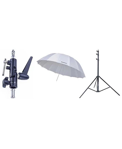 Westcott 4632 7-Foot White Diffusion Parabolic Umbrella Bundle with Umbrella Bracket / Adjutsable Flash Mount