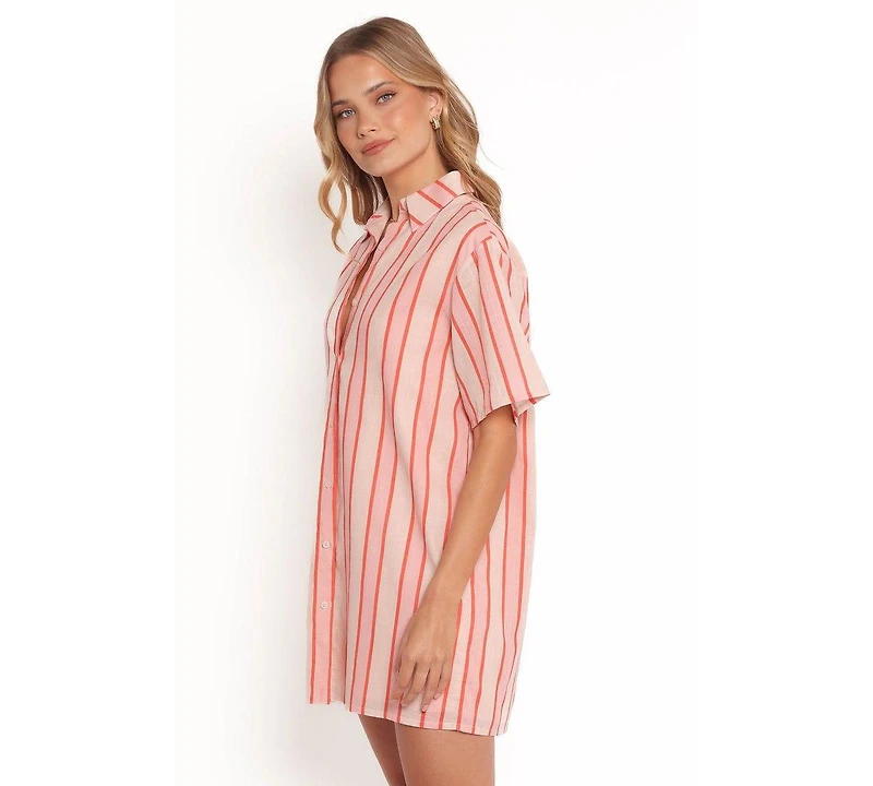 Petal and Pup Norah Mini Dress - Pink Stripe