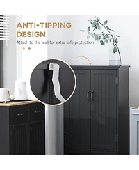 Slickblue Freestanding Kitchen Storage Cabinet with Shelves for Pantry and Dining Room