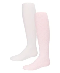 Memoi Girls' 2 Pair Pack Nylon Heart Tights