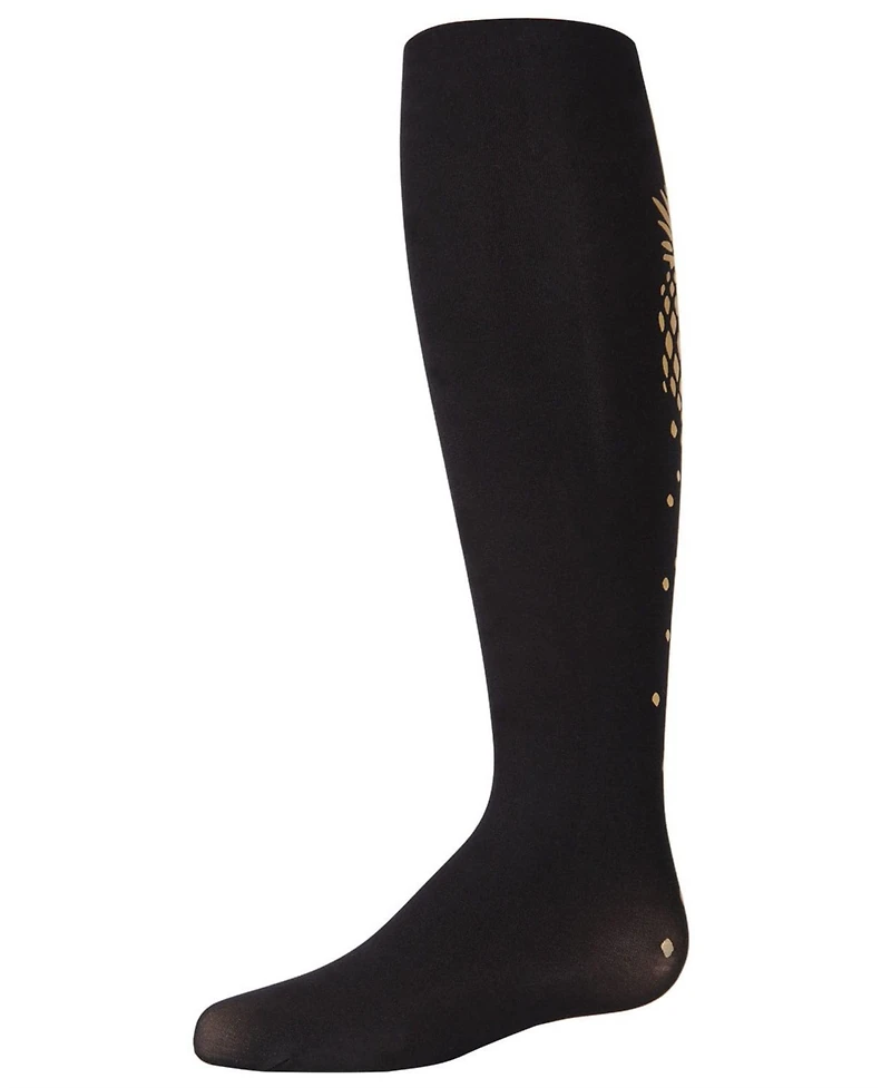 Memoi Girls' Pretty Pineapple Opaque Tights