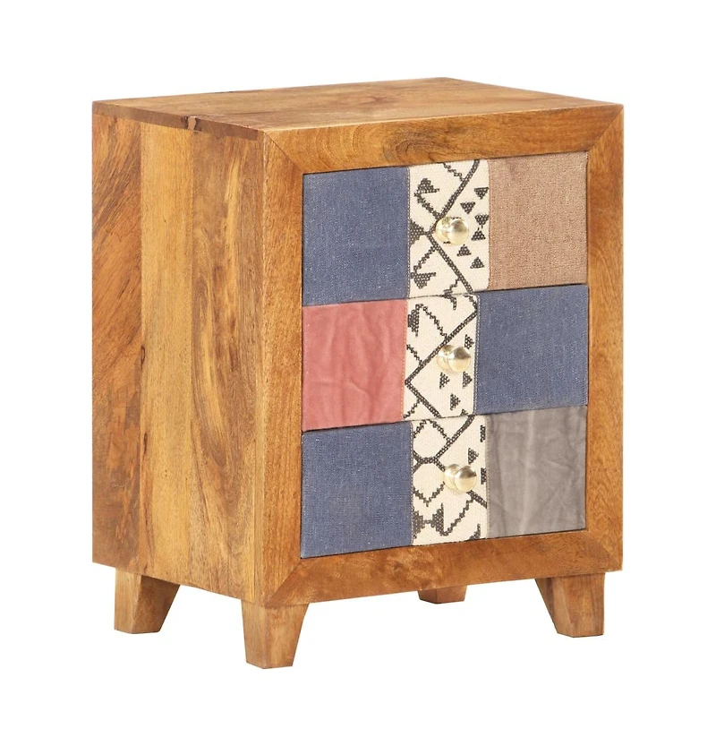 Bedside Cabinet 15.7"x11.8"x19.7" Solid Mango Wood