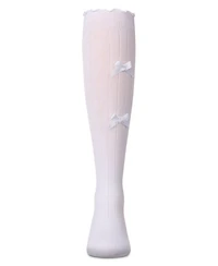 Memoi Little Girls All Over Bow Knee High Socks