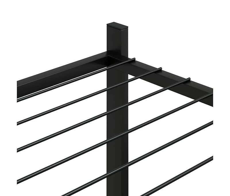 Flower Stand Black Iron Medium Rollable Flower Stand