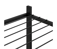 Flower Stand Black Iron Medium Rollable Flower Stand