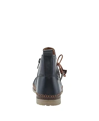 Spring Step Pomeroy Leather Booties with Basketweave Toe and Lightweight Flexible Sole