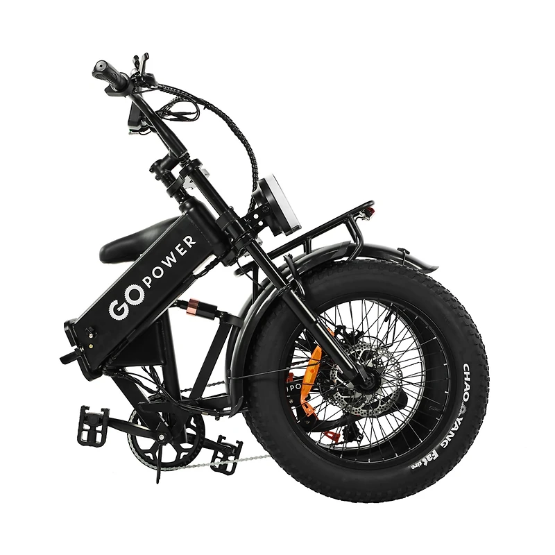 GoPowerBike GoExplore Electric Bike | Foldable Comfortable E-Bike with Hidden Battery 500W Hub Motor 20” Rubber Tires Disc Brakes Front