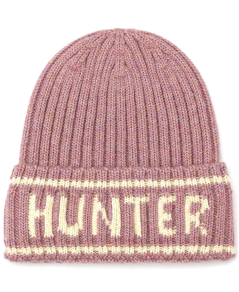 Hunter Metallic Rib Logo Cuff Beanie and Gloves Boxed Gift Set
