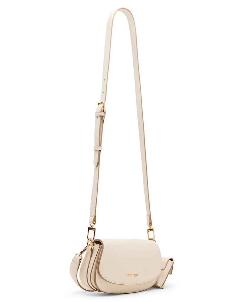 Anne Klein Three Straps Small Saddle Bag