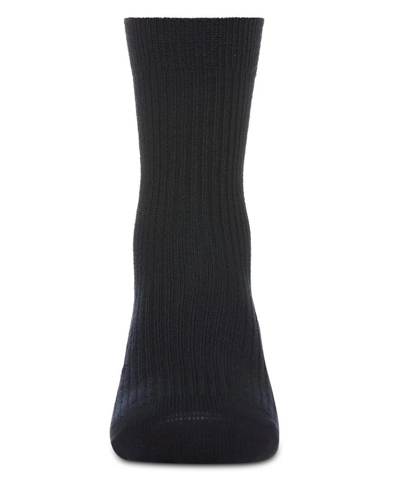 Memoi Kids Unisex Ribbed Cotton Rich Crew Socks