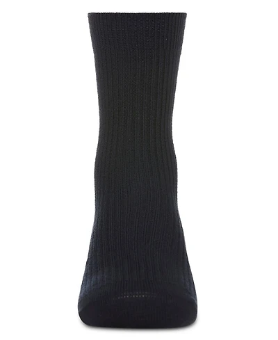 Memoi Kids Unisex Ribbed Cotton Rich Crew Socks
