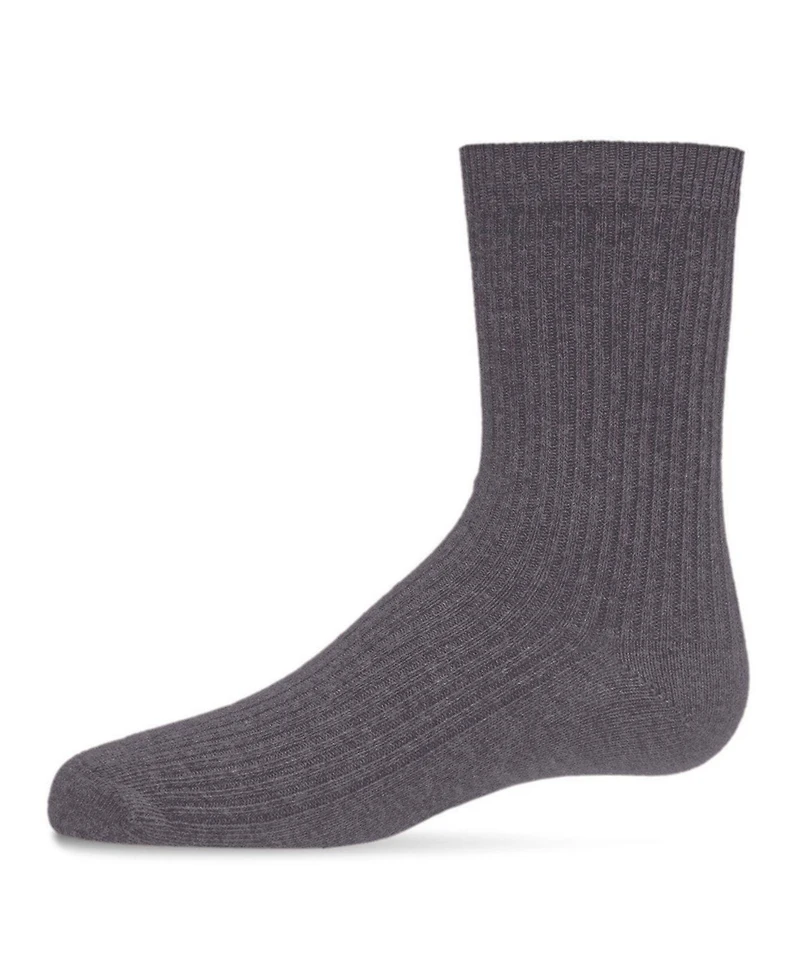 MeMoi Toddler Unisex Ribbed Cotton Rich Crew Socks