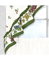 Kate Aurora Napa Winery 3 Piece Rod Pocket Cafe Kitchen Curtain Tier & Swag Set